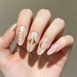 <span class=keywords><strong>Ongles</strong></span> artificiels en ABS sur mesure, forme amande, effet œil de chat, couvrance totale, haute qualité, paillettes scintillantes, design brillant, vente en gros - Product Image 2