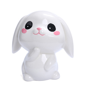 Hucha de cerámica Ruijie Rabbit Money Box para niños, regalo, almacenamiento portátil de monedas con diseño de apertura y cierre. - Product Image 5