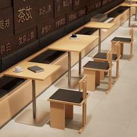 Ensemble de mobilier commercial moderne et simple en acier pour restaurants, salons de thé, pâtisseries et cafés, avec canapés, tables et chaises au design marin