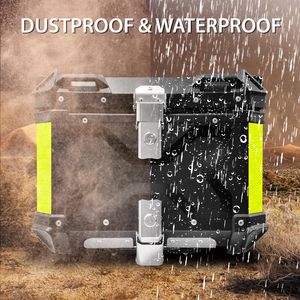 ZHUITU - Baúl Superior de Aluminio con Óxido de Plata de 45 Litros, Baúl de Carga Grande para Motocicleta, Cajas de Aluminio para Almacenamiento - Product Image 4