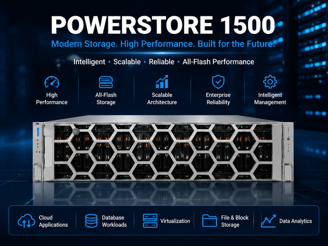 PowerStore 1500 Enterprise All Flash Storage Array NVMe SAN Storage System High Performance Low Latency 2U Data Center Stock