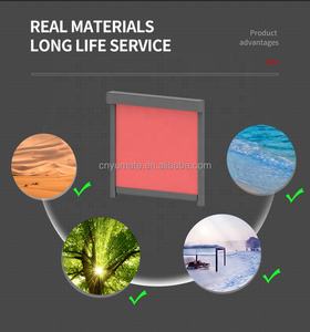 شاشات ضد الرياح مقاومة للتأثيرات الناعمة من مادة كلوريد البولي فينيل، مكونات فاخرة من زجاجات العدسات المنزلقة للخارج والفناء والحدائق - Product Image 3