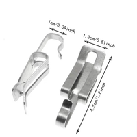 Clips de fixation pour câbles chauffants de toiture, clips de fixation pour éclairage extérieur, clips de fixation pour dégivrage de neige, en aluminium électroplaqué jusqu'à 20 mm