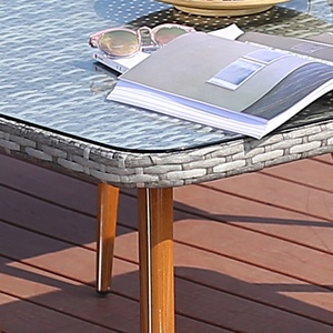 Silla de cuerda para tejer moderna al aire libre, muebles de jardín de mimbre / ratán, <span class=keywords><strong>mesa</strong></span> tejida para 4 asientos, patio, sofá - Product Image 4