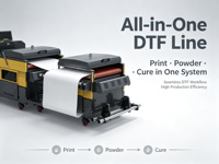 Imprimante à plat DTF intégrée avec tête d'impression compatible Epson, encre à base d'eau, fonctionnement automatique, construction en acier inoxydable
