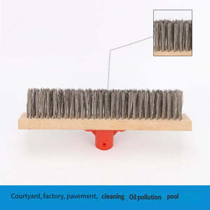 Brosse de nettoyage domestique multifonction de bonne qualité, manche en bois, brosse de balayage de fil d'acier - Product Image 5