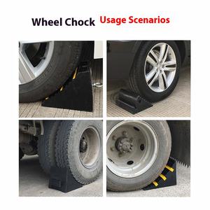車用滑り止めトライアングルウッドラバーストッパー縁石駐車縁石ホイールホイールストッパースロープパッドホイールチョック - Product Image 5