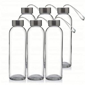 Botella de Agua de Vidrio de Borosilicato Personalizable de 350 ml a 1 L, Libre de BPA, Estilo Deportivo, con Funda, para Beber Directamente, Apta para Camping - Product Image 1
