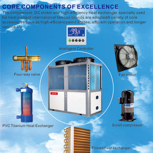 Ahorro de energía de alta calidad-35 grados baja temperatura EVI piscina comercial bomba de calor caldera híbrido Heather para piscina grande - Product Image 3