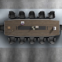 Nouveau modèle de mobilier de bureau Commercial de luxe table de salle de réunion table de conférence en bois de luxe