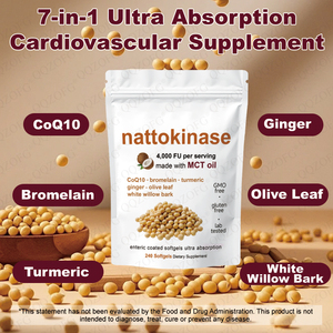 Cápsulas de Nattokinasa OEM en Oferta, Suplemento Cardiovascular con CoQ10 para el Bienestar Circulatorio, Suplemento de Nattokinasa 240 piezas - Product Image 5