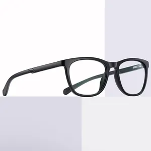 新款黑框TR90强力可弯曲定制品牌眼镜框男女通用男士电脑手机防蓝光眼镜