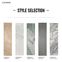 Lander 3D Carrelage en marbre cannelé Concave Convexe Carré Motif Pierre naturelle Mosaïque Mur Cuisine Salle de bain Dosseret Intérieur