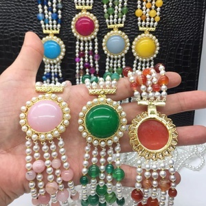 Pabrik Cina Langsung menjual mode multilapis bulat imitasi mutiara perhiasan kalung - Product Image 6