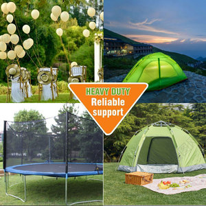 بيع بالجملة عالية التكلفة أداء الصلب المجلفن J هوك استقرار رباط حديد التسليح حصص التخييم في الهواء الطلق خيمة الأرض - Product Image 5