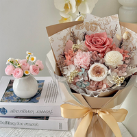 Luxuriöser Konservierter Blumenrahmen Lila Rose-Hortensie Wanddekoration für Romantische Hochzeit Jubiläumsgeschenk Heimdekoration Nach Maß