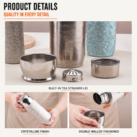 Mug en titane pur magnétique de 390 ml, isolé sous vide, à double paroi, pour la préparation et l'infusion du thé