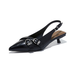 Zapatos de Tacón Medio con Punta en Pico Mingliu, Tacón de 3-6 cm, Hebilla con Correa, Zapatos de Moda para Mujer, Uso Diario - Product Image 5