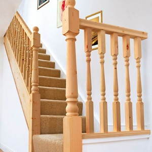 Classic Design Balcony Railings Indoor Stair Wood And Balustrades Handrails wood balusters