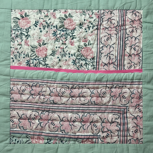 Nouvelle tendance impression légère faite à la main pur coton Kantha couette bio Kantha couette bio réversible Kantha couette utilisation hivernale - Product Image 1