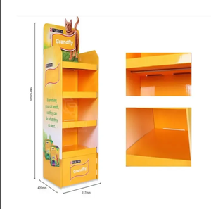Custom Logo Foldable Eco-Friendly Portable Cardboard Display Stand Modern Retail Paper Floor Promotion Rack Tower <strong>Shelves</strong> - Product Image 2