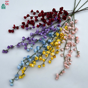 Flores Artificiales de Seda con Tallo en Espiral, Decoración Moderna para Bodas y Hogar, Adornos para Techo, Venta al Por Mayor - Product Image 2