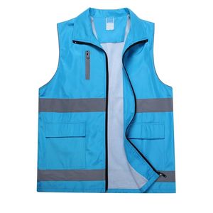 Hochreflektierende ANSI Klasse 2 TJL Marke Outdoor-Aktivitätsjacke Locker Sitzende Herren-Reflektorweste mit Anpassbarem Logo - Product Image 4
