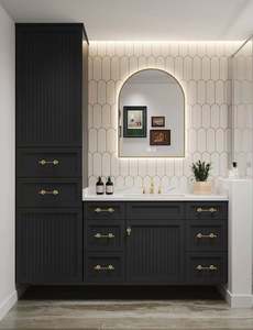 Mueble de Baño de Pared de Estilo Retro Americano con Lavabo de Cerámica Integrado - Product Image 6