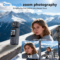 Anında Paylaşım Yapın 4K WiFi Vlog Kamerası Uygulama Kontrolü Videoları İndirin Telefon Uzun Pil Ömrü MicroSD IP65 Su Geçirmez (Hafıza Kartı)