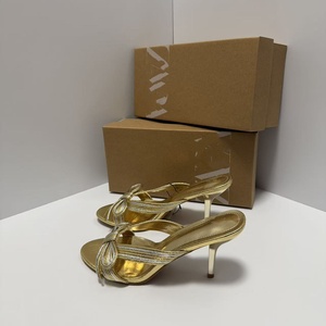 Heeled Sandal <b>Shoes</b> <b>Bow</b> Detail on Front Strap Round Toe Mid Stiletto Heel Slip on <b>Shoes</b> Slingback Mules Sandals for Women - Product Image 3