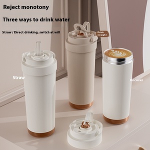 Ad alto valore di grande capacità rivestimento in ceramica Thermos portatile Double-face tazza di <span class=keywords><strong>caffè</strong></span> paglia per studenti di sesso maschile viaggiatori - Product Image 3