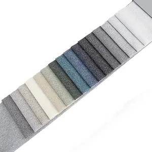 Fabricante de telas Venta caliente Tela de lino Muestra gratis 100% Poliéster Textil Tejido liso Aspecto de lino Tela textil para sofá