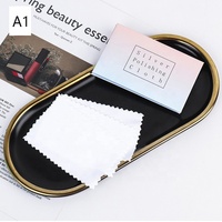 Chiffon de polissage pour bijoux en or et argent, en microfibre, avec logo personnalisé, pas cher