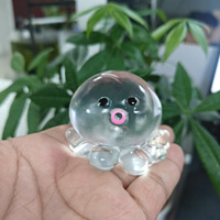 [Livraison Gratuite] Bestseller Transfrontalier Jouet à Presser en Plastique Momo Da Octopus, Jouet Anti-Stress Créatif en Forme de Fraise