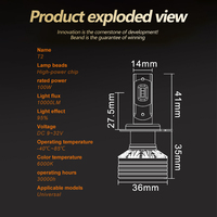 Lampu Depan Mobil LED MDS T2 H4 Canbus 12v 24v, Promo Panas
