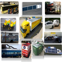 Nouveaux panneaux solaires flexibles CIGS, efficacité de 16,3 %, légers, 70Wp-500Wp, transportables, film mince enroulable, remorques de camions