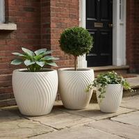 Pot Keramik Modern untuk Tanaman, Pot Bunga Besar, Pot Tanaman Bulat, Dekorasi Rumah, Taman Luar Ruangan, Patio, Grosir