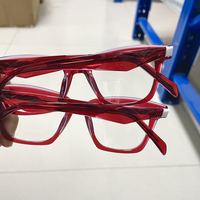 Montures de lunettes carrées épaisses en acétate pour femmes et hommes, verres optiques transparents, design coloré, lunettes de haute qualité, nouveauté