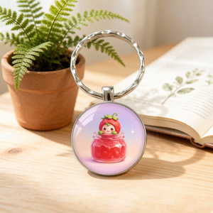 <span class=keywords><strong>Porte</strong></span>-clés en métal simple face Pokémon, motif fruit mignon, décoration de sac à dos, petit cadeau - Product Image 1