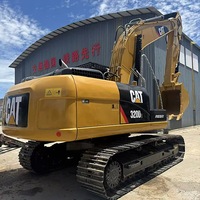 Excavatrice hydraulique d'occasion CAT 320, taille moyenne, robuste, forte capacité de levage, hydraulique fluide, pour travaux de carrière intensifs