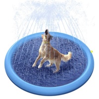 Piscine gonflable pliable en PVC pour l'extérieur, tapis de pulvérisation d'eau pour enfants et chiens, jouets aquatiques gonflables