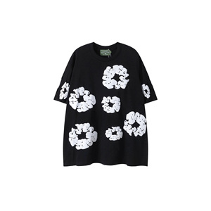 Éxito de Ventas Transfronterizo: Vaqueros Premium de Alta Gama con Detalles Desgastados, Estampado Floral Moderno, Corte Holgado, 100% Algodón, Transpirables y Antibacterianos - Product Image 3