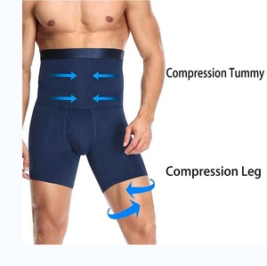 Pantalones cortos de control de barriga para hombre, cintura alta, adelgazante, cuerpo, compresión, <span class=keywords><strong>faja</strong></span> para el vientre, ropa interior, Calzoncillos Bóxer - Product Image 3