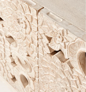 <span class=keywords><strong>Buffet</strong></span> vintage artisanal à quatre portes, grand meuble de rangement en bois massif naturel sculpté, meuble TV, projet personnalisé - Product Image 6