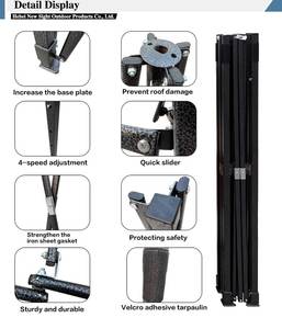 Sıcak satış Premium özel çelik çerçeve su geçirmez 3x 6m katlanır çardak çadırı büyük gölgelik açık ticaret gösterisi kullanımı için - Product Image 2