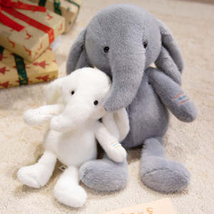 Recién llegado, elefante de peluche familiar, Animal relleno, almohada para dormir, regalo de cumpleaños para niños, muñeco de juguete de elefante de simulación suave - Product Image 4