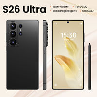 Smartphones S26 Ultra Android 15 5G CDMA, 16 Go + 1 To, écran large mondial 144 Hz, 108 MP, charge rapide 65 W