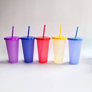 24oz 10 Pak cangkir berubah warna baru sensitif panas berubah plastik cangkir menyenangkan - Product Image 4