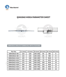 Embouts tubulaires DIN1478 pour tendeurs, en acier sans soudure haute résistance, trempé, galvanisé à chaud (HDG) ou zingué (EG), pour l'ingénierie structurelle - Product Image 6