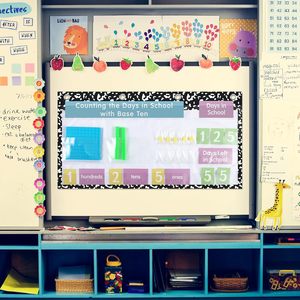 Tableau de poche pour compter les jours, outil pédagogique pour la valeur des chiffres en base dix en classe - Product Image 6